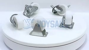 1.5" - 3" High-Quality White Heavy Trolley Wheels Fixed Swivel Caster Wheels