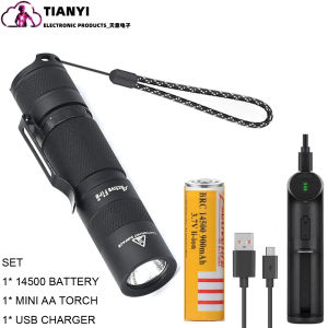 Activefire | Đèn LED Mini AA Dạng Bút Siêu Sáng Chống Nước Có Móc Khóa Tích Hợp Kẹp Sử Dụng Pin AA Hoặc 14500