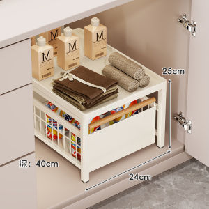 Bathroom Sink Pull out Basket Rack Organizer Metal Shelf Toilet Storage Solution Layered Dividers Kitchen Storage Rack