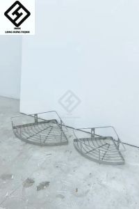 Kệ góc phòng tắm INOX 304 cao cấp 1 tầng (20x2025x25 cm) kệ góc đa năng đựng đồ dùng gia vị dụng cụ nhà bếp nhà tắm tiện lợi