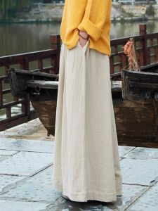 Loose Cotton Linen Wide Leg Pants: A Fashionable Choice for Women