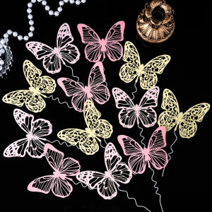 Dreamy Butterfly Birthday Cake Decoration Plugin Realistic Baking Decoration Sweet Table Ornament Festive Celebration Supply