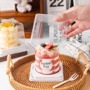 กล่องบรรจุเค้กมินิ Mint Forest ขนาด 3 นิ้ว กล่องมูสขนาดใหญ่ 2 นิ้ว ม้วนเค้กมูส Yanggee Thousand-Layer