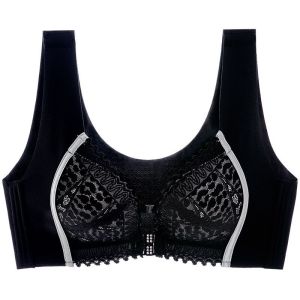 Seamless Double-buckle Front-closed Bra ขนาดใหญ่  เซ็กซี่ Bra ไม่มีแหวนเหล็ก Anti-sagging เสริมเต้านม คอลเลกชัน