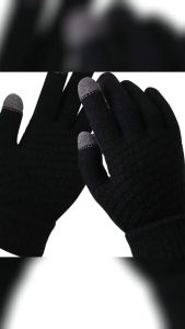 Touch Screen Gloves Non-slip Knitted Gloves Full Finger Imitation Wool Warm Gloves For Cycling Warm