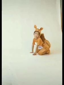 302: Kids Little Squirrel Animal Performance Costume Dancing Wear Cartoon Animal Styling Clothing Childrens Christmas New Years Cosplay Costume