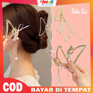 MALL - Jepit Rambut Fashion Wanita Korea Premium Jepitan Bahan Kuat Alloy Dengan Hiasan Mutiara Pita Anak & Dewasa ACC04