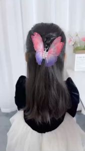 Kẹp tóc cánh tiên hồ điệp cho bé gái kẹp tóc hình bướm lung linh dễ thương bồng bềnh cho trẻ em phong cách Hàn Quốc