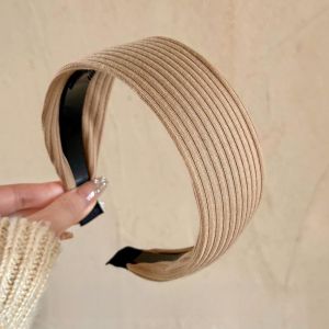 Artistic Knitted Hairband Multi-Color Simple High Hairline Washing Face Hair Clip Stylish Hair Accessories for Students