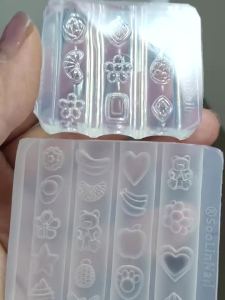 other | Artistic Nail Art Silicone Mold Cute Hard Candy Juice Soft Candy Bear Banana Grape Fruit Ice Cream 3D Design Nail Art Mold