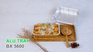 Alumunium Foil Tray Cup BX 5600 Lasagna Macaroni Schotel Klappertart Pastel Spaghetti Brulee Kue Pie Dimsum Mentai isi 100 pcs