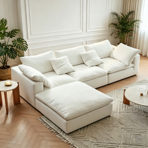 YIZUO | Modern Simple Straight-row Fabric Sofa