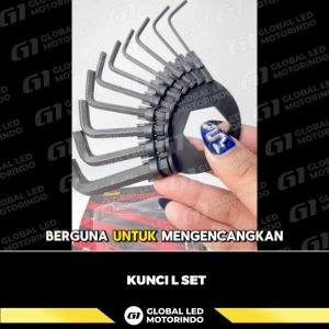 WERACE KUNCI L SET 10 PCS HEX KEY RING