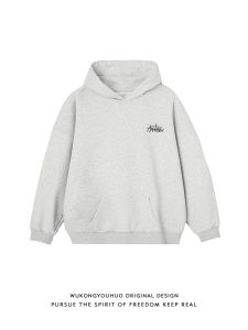 Áo Nỉ Trùm Đầu Thêu Chữ Mỹ Thời Trang Dành Cho Nam Mùa Thu Rộng Rãi Thoải Mái Thường Ngày Bằng Vải Cotton Pha Polyester