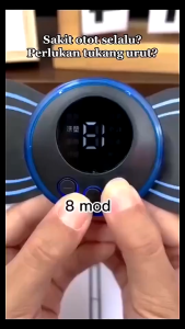 🇸🇬 LCD Display 8 Mode EMS Mini Electric Pulse Neck Masager Cervical Massage Patch Muscle Pulse Muscle Stimulator Tool