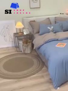 4IN1 BROWN BEIGE Polyester Duvet Cover Soft Prewashed Duvet Cover Set 4 Pieces Single to King Size Duvet Cover With Zipper Closure And 2 Pillowcase And Soft Bed Sheet C535-C538