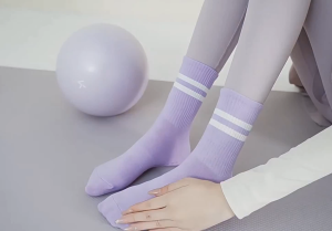 Yoga Socks Womens Professional Anti-slip Foot Particles Medium Tube Pilates Sports Fitness Socks