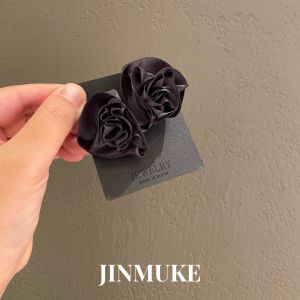 Fashionable Handmade Flower Rose Earrings Elegant Oversized Studs New Arrival Womens Jewelry Korean Style Fresh out