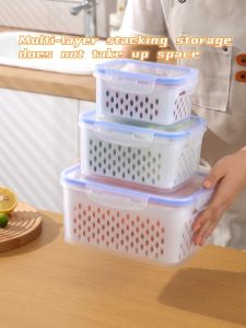 MD-C1187 Keranjang Buah Sayur 3IN1 / Keranjang Saringan Dapur isi 3pcs Wadah Pengering Sayuran