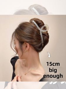 Jelly Color Oversized 15cm Grip Female Elegant Graceful Shark Clip Barrettes Back Head Acrylic Summer New Arrival