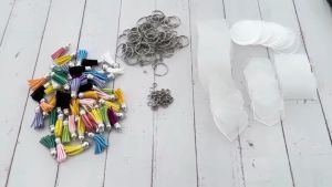 🇸🇬 [New Product Sale] Acrylic Keychains Bookmarks Coloured Leather Tassel Open Rings and Key Rings