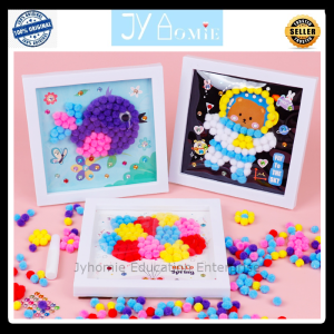Craft Kits Art Craft Sticker Art Craft DIY Art Craft Kids Activity Montessori Art Frame Cotton Ball Art Fur Ball Art Mainan Art Mainan Craft Mainan Kanak Kanak