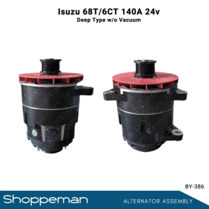 ISUZU 68T 6CT ALTERNATOR ASSEMBLY DEEP TYPE WITHOUT VACUUM 140A 24V BY-386