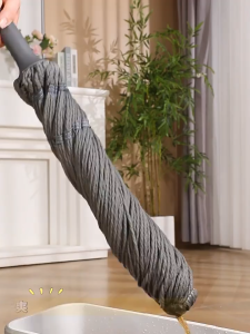 Self-Twisting Mop with Rotating Dehydration Wash Free Quick Dry Floor Cleaning Tool