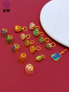 Tibetan Themed Banana Leaf Choker Pendant DIY Necklace Ornament Ancient Technique Enamel Alloy Jewelry Fresh Outlined Summer