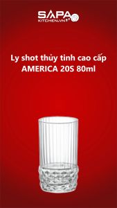 Bộ 6 ly thủy tinh cao cấp America20s 80ml - Bormioli Rocco - Italy