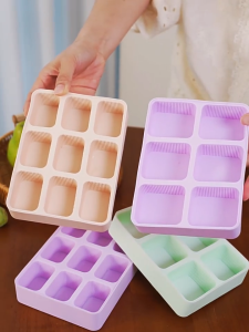 6/9 Grids Silicone Ice Cube Mold with Lid Square Tray for Ice Cream Whiskey Cocktail Cold Drink