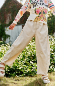 PPTOWN | New Spring Autumn Girls Straight Legged Loose Trousers