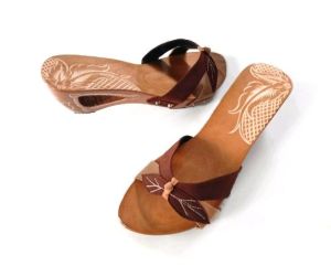 Sandal Kelom Ukir Tali Silang Hak 5 Cm