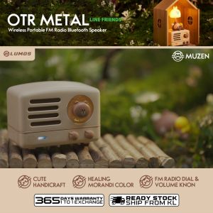 MUZEN OTR Metal LINE FRIENDS Portable FM Radio & Volume Knon Bluetooth Speaker 10H Long Battery Life Cute Speaker