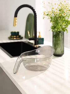 Rổ nhựa đựng đồ vo gạo Dụng cụ rửa rau củ quả đa năng Có tay cầm lỗ thoát nước tiện lợi