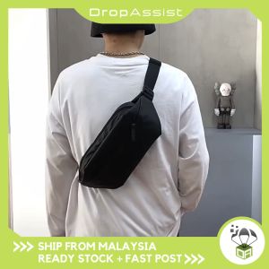DROPASSIST 1386 READY STOCK Waterproof Men Waist Chest Anti-Theft Man Bag  Sling Beg Silang Pinggang Lelaki