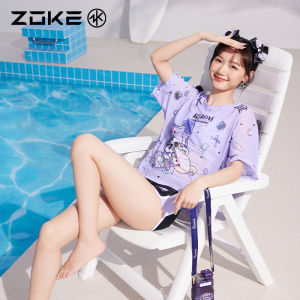 Zoke Teenage Girls Bikini Swimsuit Separate Sunscreen Swimming Costume Childrens Summer Vacation Casual Surfwear