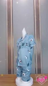 Vivi Pajamas Comfort Summer Short Sleeve Two Piece Sleepwear Set Women Pyjamas Set Baju Tidur Wanita 夏季短袖短裤居家睡衣套装女