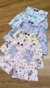 Celana Pendek Anak Perempuan HotPants Crinkle Motif Bunga Depan Usia 3 -12 Tahun Nomenakids 4432