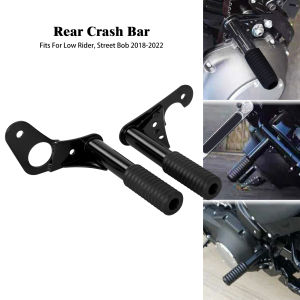 Motorcycle Rear Highway Engine Guard Crash Bar Falling Protection For Harley Softail Street Bob Low Rider FXBB FXLR 2018-21 2022