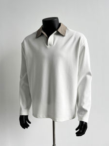 Áo Thun Polo Cổ Polo Dài Tay Phong Cách Tối Giản Cleanfit Cho Nam Mùa Thu Thường Ngày in Họa Tiết Kẻ Caro Chất Liệu Cotton Polyester