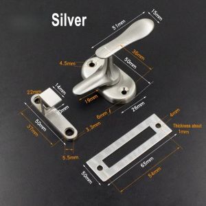 Stainless Steel Double Slot Door Bolts90°/180° Flip Latch LockGate BuckleAnti-Theft LocksDoors Handle Hardware Accessories