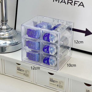 Hộp Đựng Đồ Trang Sức Phòng Tắm Hình Chữ Nhật Đơn Giản Màu Trơn Đựng Đồ Trang Trí Nhà Cửa Ngăn Kéo Chống Bụi Bằng Nhựa