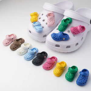 3D Mini New Shoes Shape PVC Shoe Charms for Clogs Accessories Women Beach Bag Sandals Buckle Kids Shoe Pins DIY Shoe Decorations