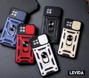 Case Itel A60, A60S, A70: Case Robot Slide Kamera & Protect Ringstand