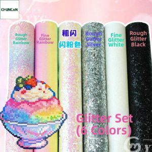 CHUNCAN | Decorative Rainbow Glitter Cloth Pack 6 Pieces