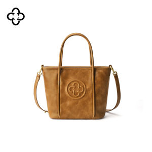 Versatile Tote Handbag Cowhide Leather