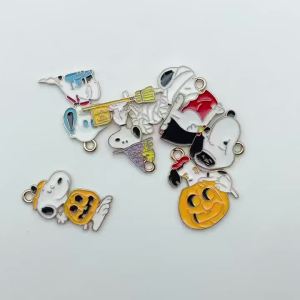 Bandai | Mặt Dây Chuyền Hợp Kim Men Snoopy Mới 2026 Hình Chú Chó Hoạt Hình Dễ Thương Bí Ngô Halloween Dùng Làm Trang Sức Tự Làm - 14+ Tuổi