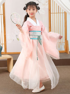 Princess Style Lightweight Cheongsam Dress for Girls Spring Autumn Childrens Traditional Costume Hanfu Fairy Tale Princess Dress