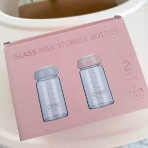 Glass Breast Milk Storage Bottles 180ml BPA-Free Leakproof Eco-friendly Freezer & Steriliser Safe